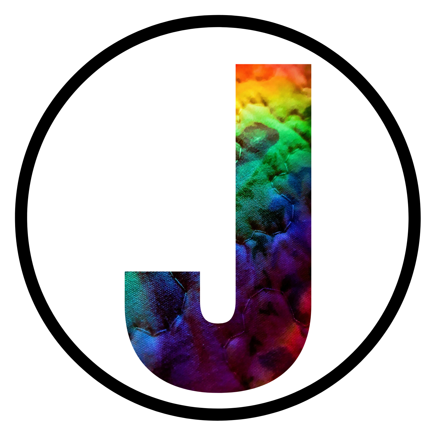 J (rainbow initial icon)